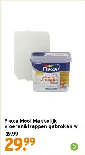 GAMMA Flexa Mooi Makkelijk vloeren&trappen gebroken wit zijdeglans 750 ml aanbieding
