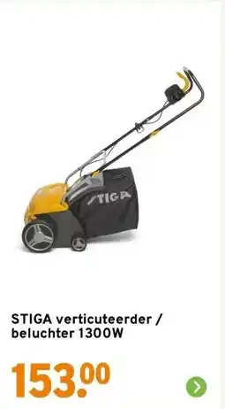 GAMMA STIGA verticuteerder / beluchter 1300W aanbieding