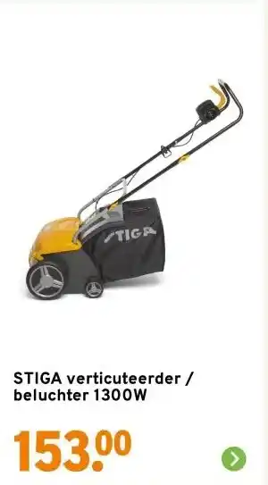 GAMMA STIGA verticuteerder / beluchter 1300W aanbieding