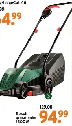 GAMMA Bosch grasmaaier 1200W aanbieding