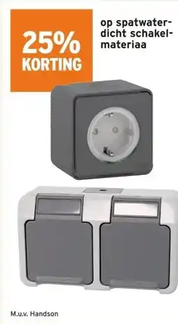 GAMMA 25% KORTING op spatwater- dicht schakel- materiaa aanbieding