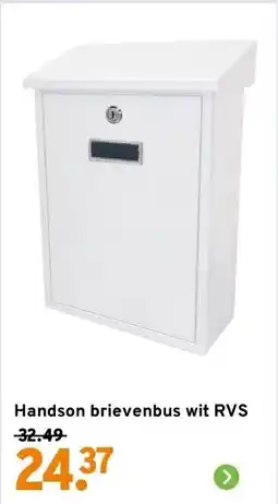 GAMMA Handson brievenbus wit RVS aanbieding