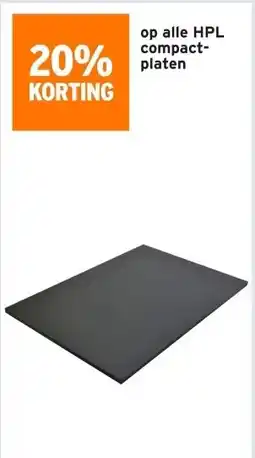 GAMMA 20% korting op alle HPL compactplaten aanbieding