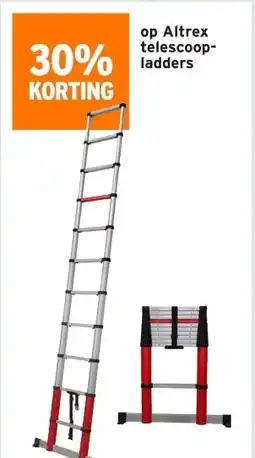 GAMMA 30% KORTING op Altrex telescoop- ladders aanbieding