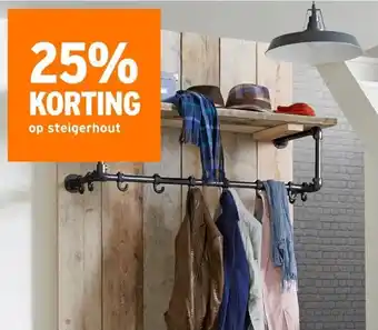 GAMMA 25% KORTING op steigerhout aanbieding