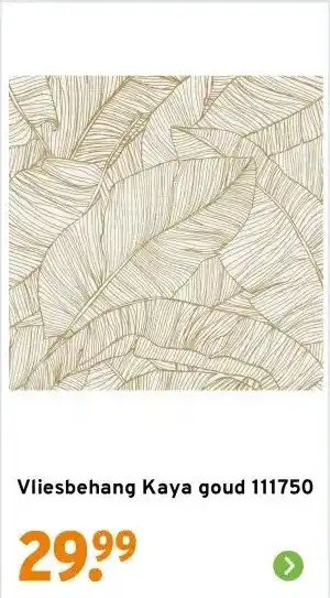 GAMMA Vliesbehang Kaya goud 111750 aanbieding