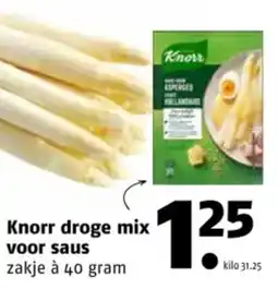 Poiesz Knorr droge mix voor saus aanbieding