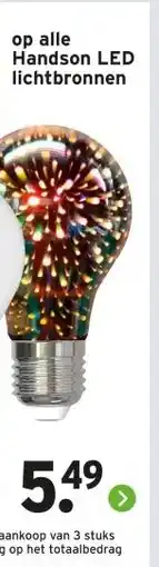 GAMMA Handson LED- filament kogel E27 per stuk aanbieding