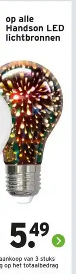 GAMMA Handson LED- filament kogel E27 per stuk aanbieding