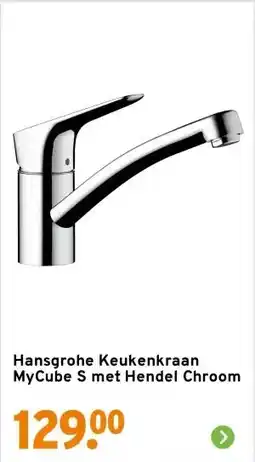 GAMMA Hansgrohe Keukenkraan MyCube S met Hendel Chroom aanbieding
