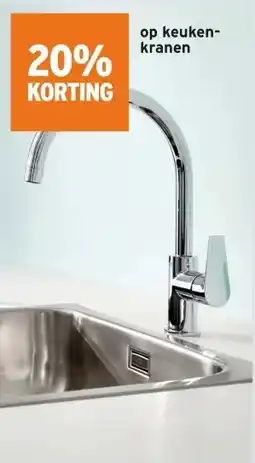 GAMMA 20% KORTING op keuken- kranen aanbieding