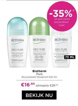 ICI Paris XL Biotherm Pure Bijvoorbeeld: Deodorant Roll-On aanbieding