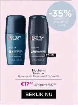 ICI Paris XL Biotherm Homme Bijvoorbeeld: Deodorant Roll-On 48H aanbieding