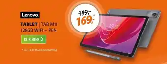 Expert Lenovo Tab M11 4GB 128GB Wifi + Pen aanbieding