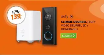 Expert Eufy Video Doorbell 2K + HomeBase 2 Zwart aanbieding