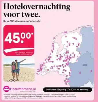 Etos Hotelovernachting voor twee. aanbieding