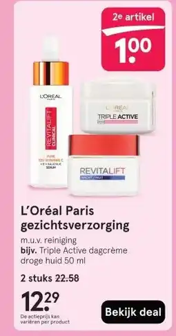 Etos L'Oréal Paris gezichtsverzorging aanbieding