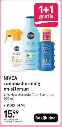 Etos NIVEA zonbescherming en aftersun aanbieding