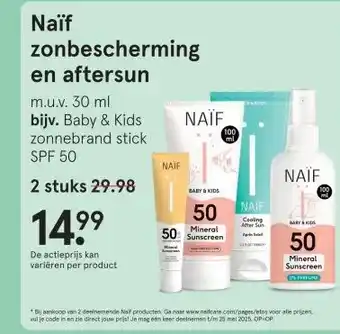 Etos Naïf zonbescherming en aftersun aanbieding