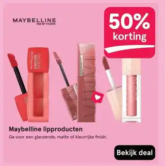 Etos Maybelline lipproducten aanbieding