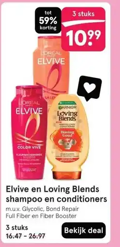 Etos Elvive en Loving Blends shampoo en conditioners aanbieding