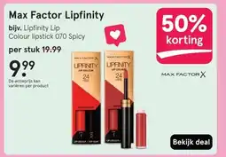 Etos Max Factor Lipfinity aanbieding