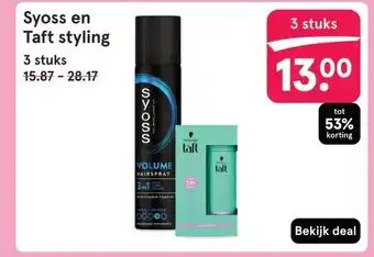 Etos Syoss en Taft styling aanbieding