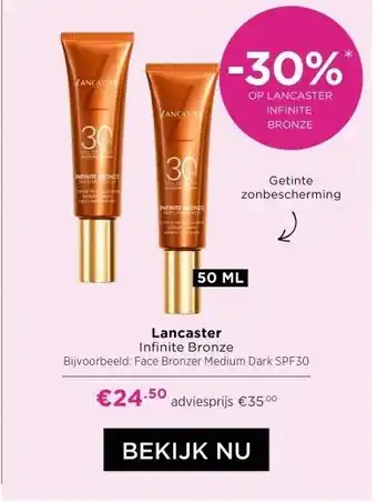 ICI Paris XL Lancaster Infinite Bronze Bijvoorbeeld: Face Bronzer Medium Dark SPF30 aanbieding