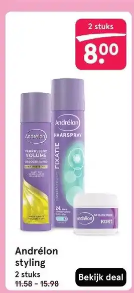 Etos Andrélon styling aanbieding