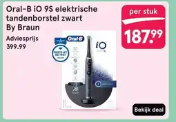 Etos Oral-B iO 9S elektrische tandenborstel zwart By Braun aanbieding