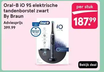 Etos Oral-B iO 9S elektrische tandenborstel zwart By Braun aanbieding