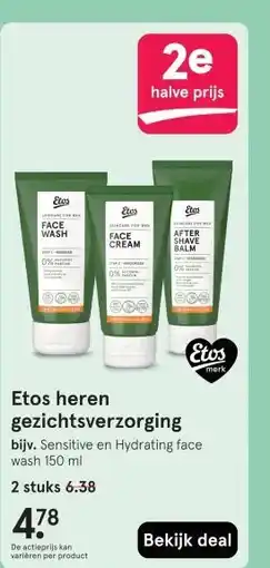 Etos Etos heren gezichtsverzorging aanbieding