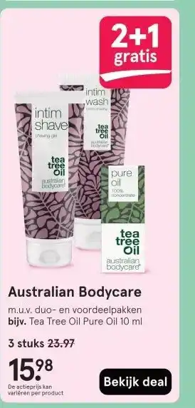 Etos Australian Bodycare aanbieding
