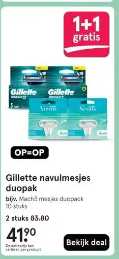 Etos Gillette navulmesjes duopak aanbieding