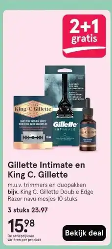 Etos Gillette Intimate en King C. Gillette aanbieding