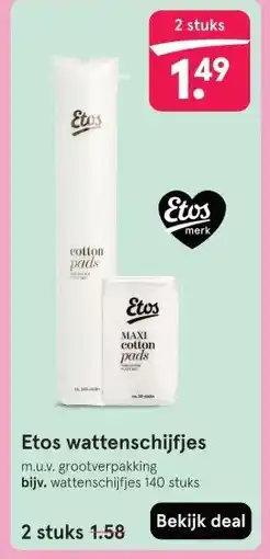 Etos Etos wattenschijfjes aanbieding