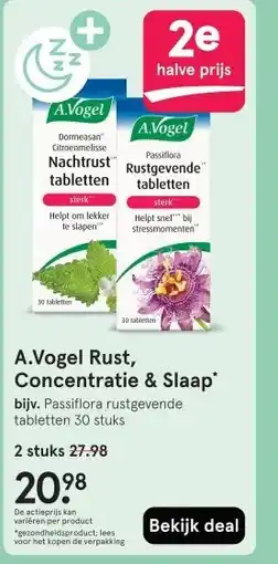 Etos A.Vogel Rust, Concentratie & Slaap' aanbieding