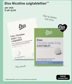 Etos Etos Nicotine zuigtabletten*** aanbieding