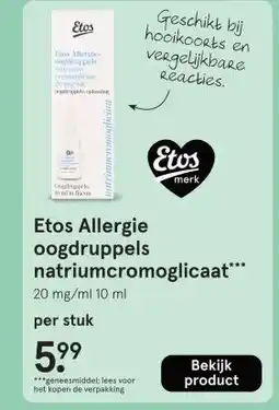 Etos Etos Allergie oogdruppels natriumcromoglicaat*** aanbieding