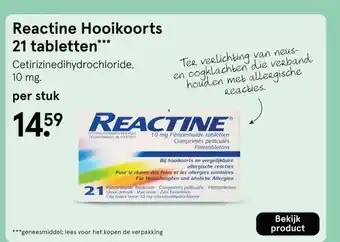 Etos Reactine Hooikoorts 21 tabletten*** aanbieding