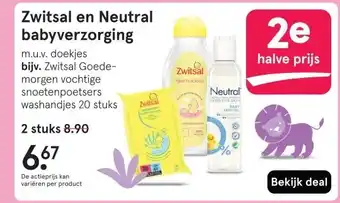 Etos Zwitsal en Neutral babyverzorging aanbieding