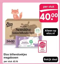 Etos Etos billendoekjes megaboxen aanbieding