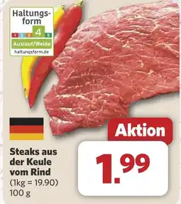 Combi Steaks aus der Keule vom Rind aanbieding