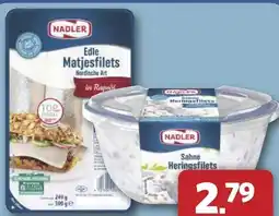 Combi Nadler Sahne- heringsfilets, Matjes oder Heringstopf aanbieding
