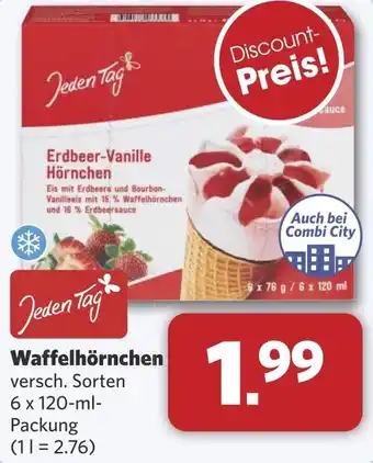 Combi Waffelhörnchen aanbieding