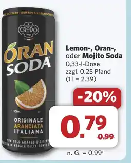 Combi Lemon-, Oran-, oder Mojito Soda aanbieding