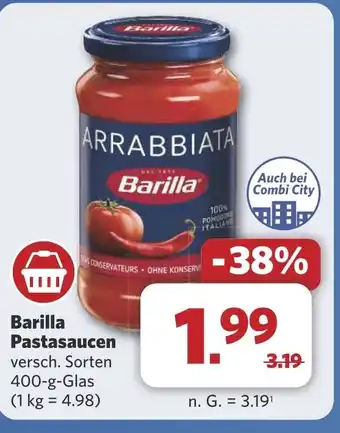 Combi Barilla Pastasaucen aanbieding