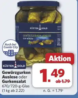 Combi Gewürzgurken Auslese oder Gurkensalat aanbieding