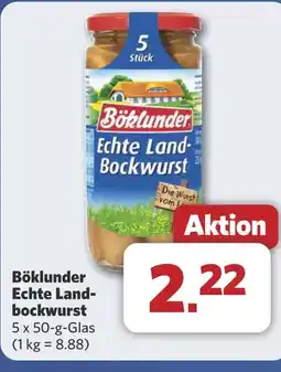 Combi Böklunder Echte Land- bockwurst aanbieding