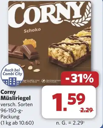 Combi Corny Müsliriegel aanbieding